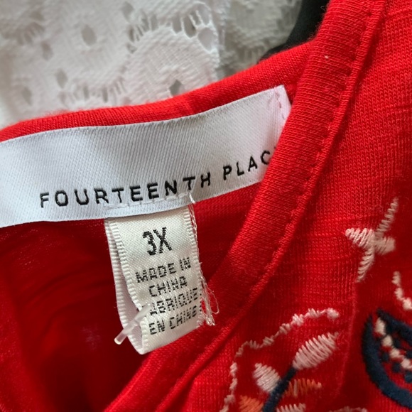 FOURTEENTH PLACE TOP NEW PLUS SZ 3X - Picture 2 of 4